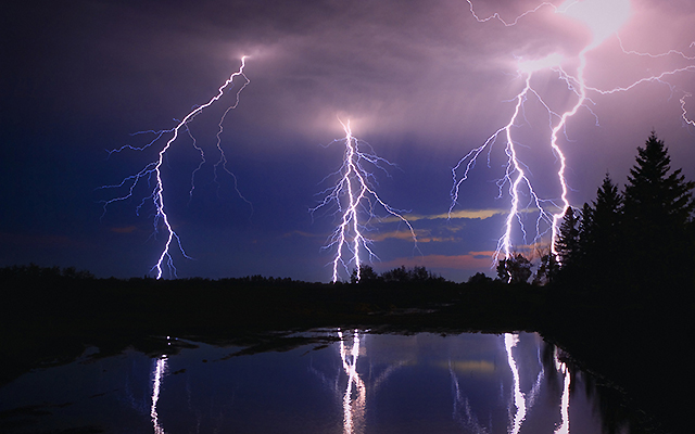 Lightning storm